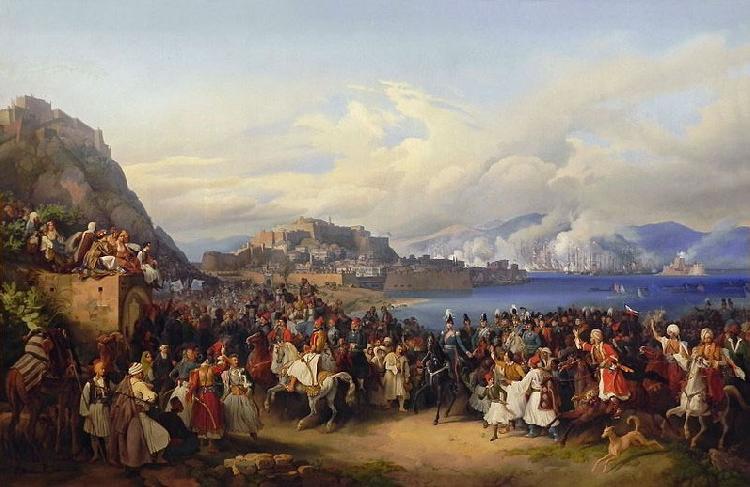 Peter von Hess The Entry of King Othon of Greece into Nauplia oil painting image